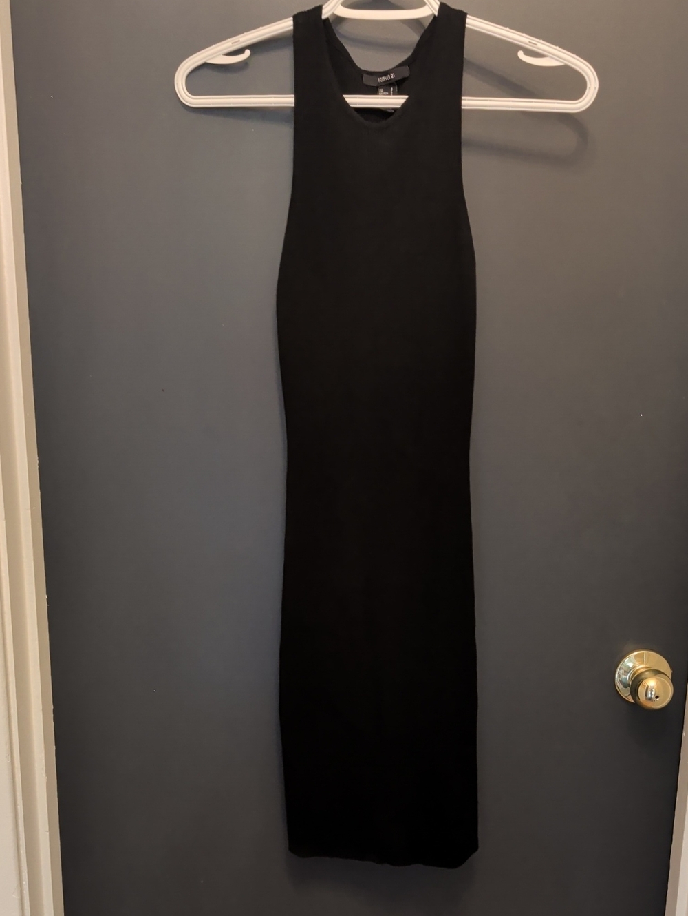 Forever 21 Black Sleeveless Maxi Tank Dress